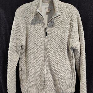 Men's Front Zip Sweater Long Sleeve Size S